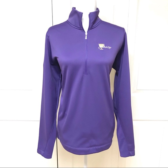 Nike Jackets & Blazers - Nike Purple 1/2-Zip Therma-Fit Fleece-Lined Jacket